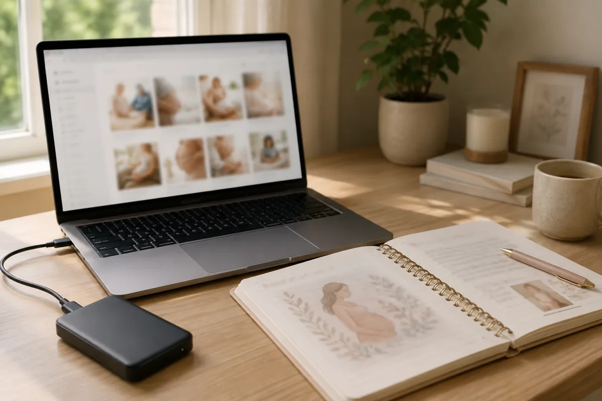 Digital backup for pregnancy journal