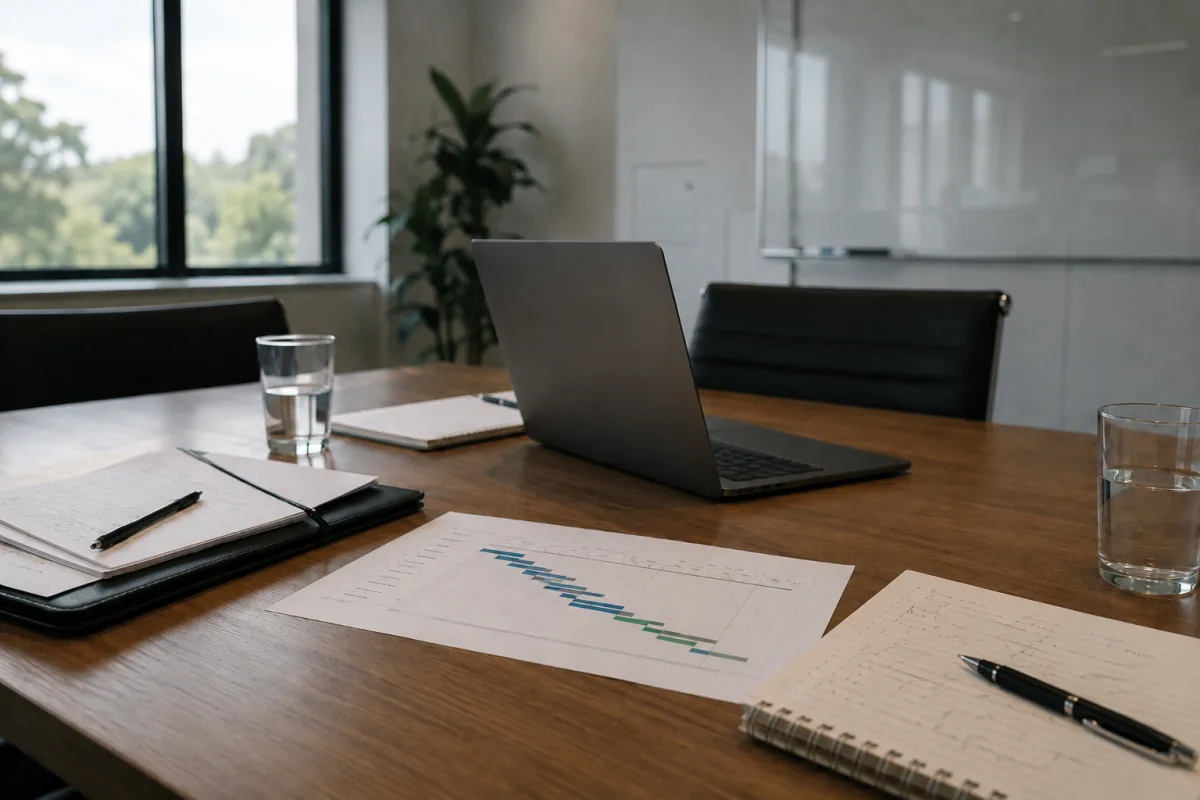 Employee bringing documented notes to a manager meeting