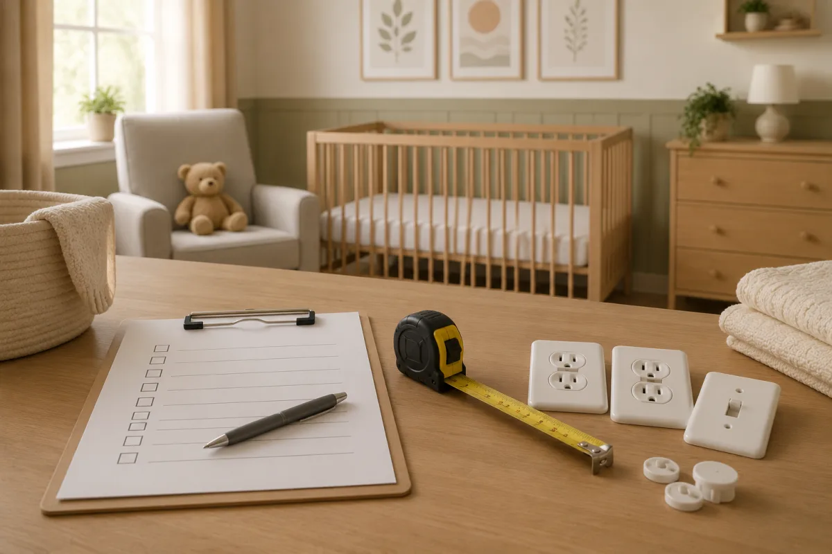 Nursery safety decor checklist