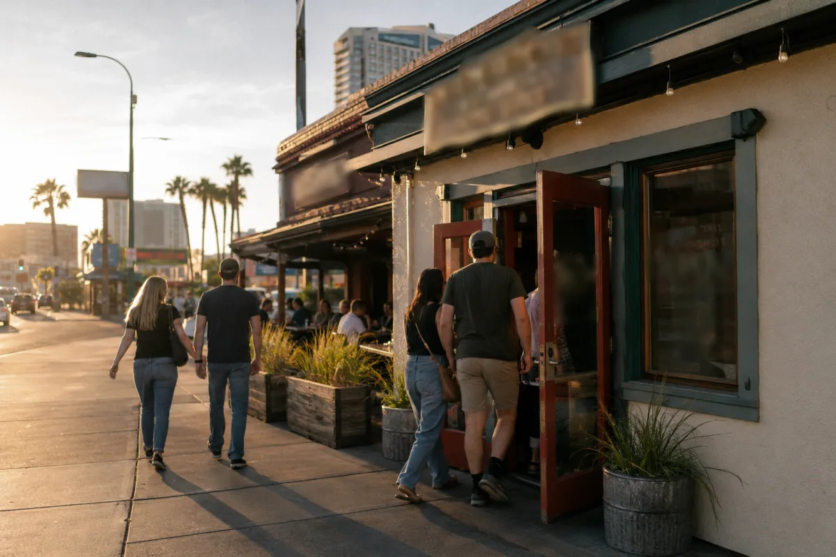 Affordable Las Vegas neighborhood restaurant exterior