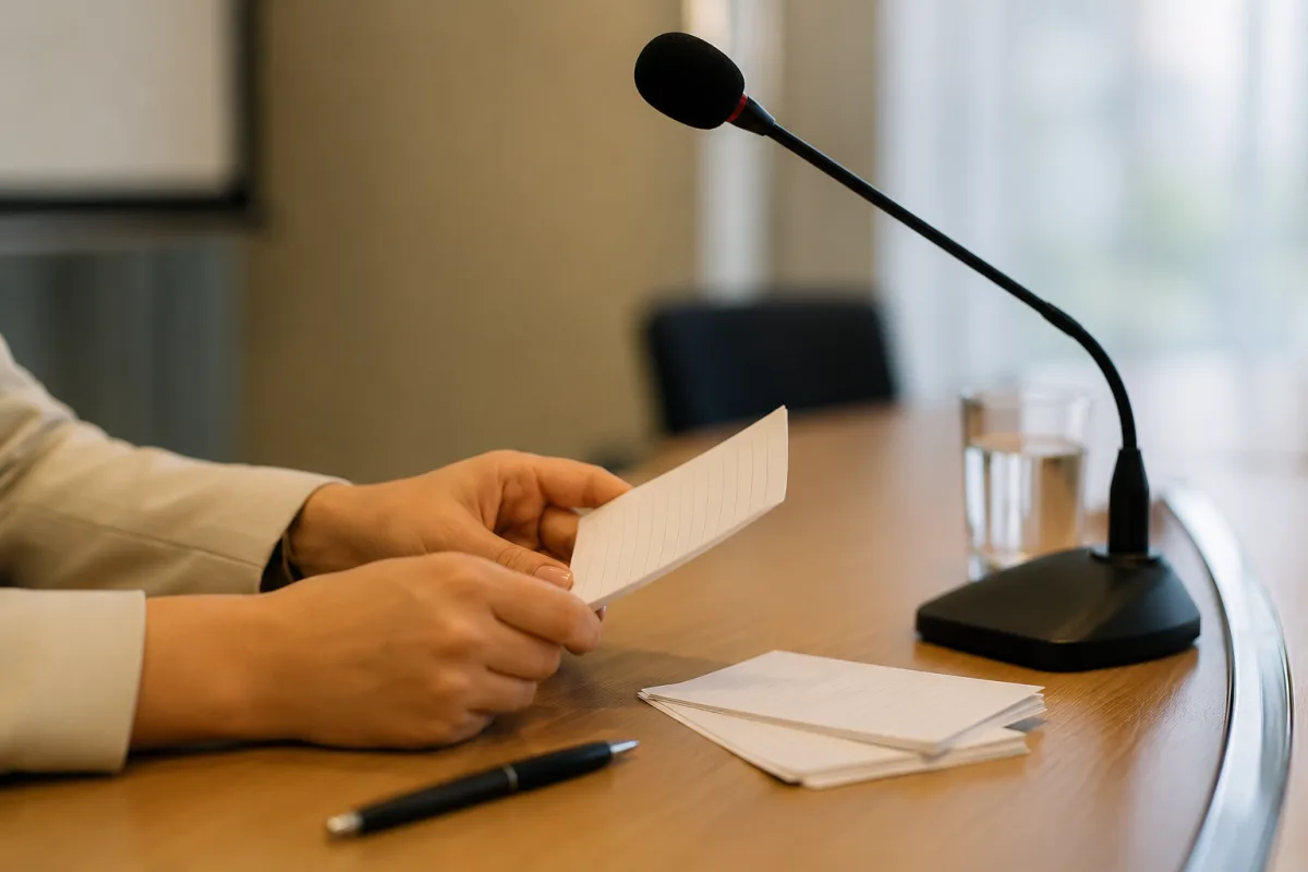 Speaker pause notes