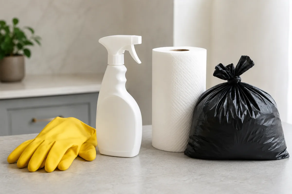Safe rodent cleanup supplies