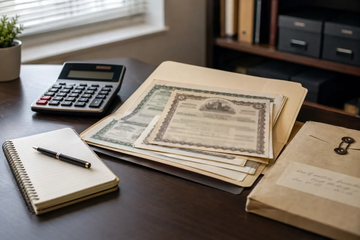 Savings bond inventory notebook with secure records