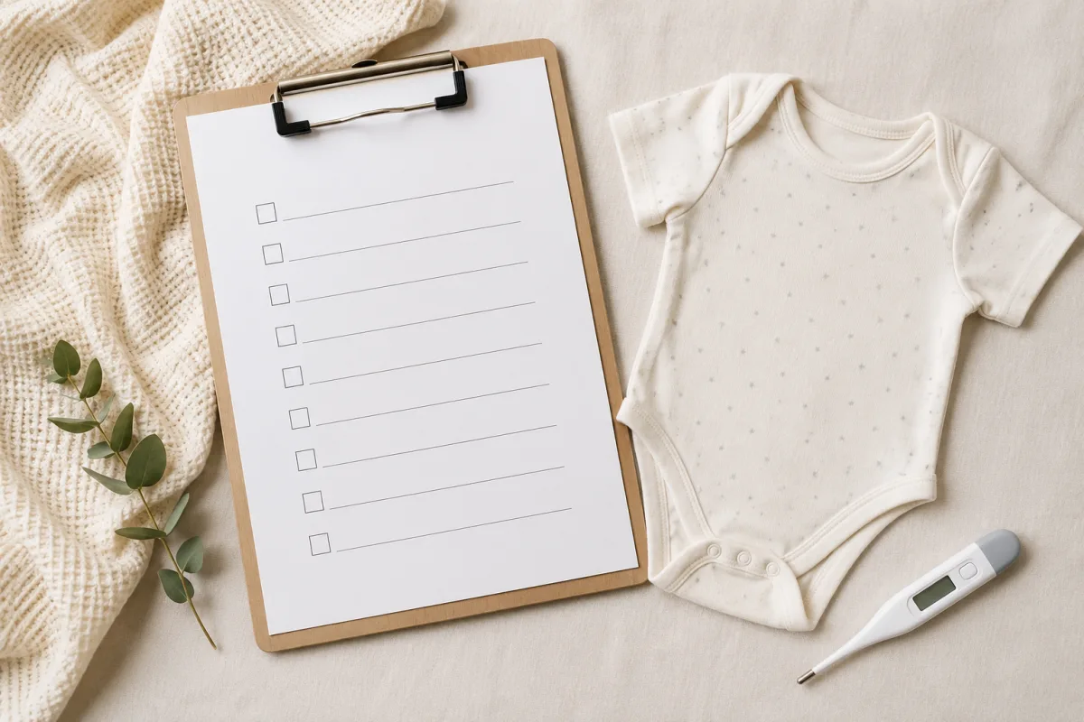 Newborn item checklist