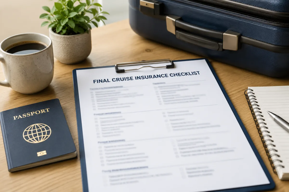 Cruise insurance final checklist