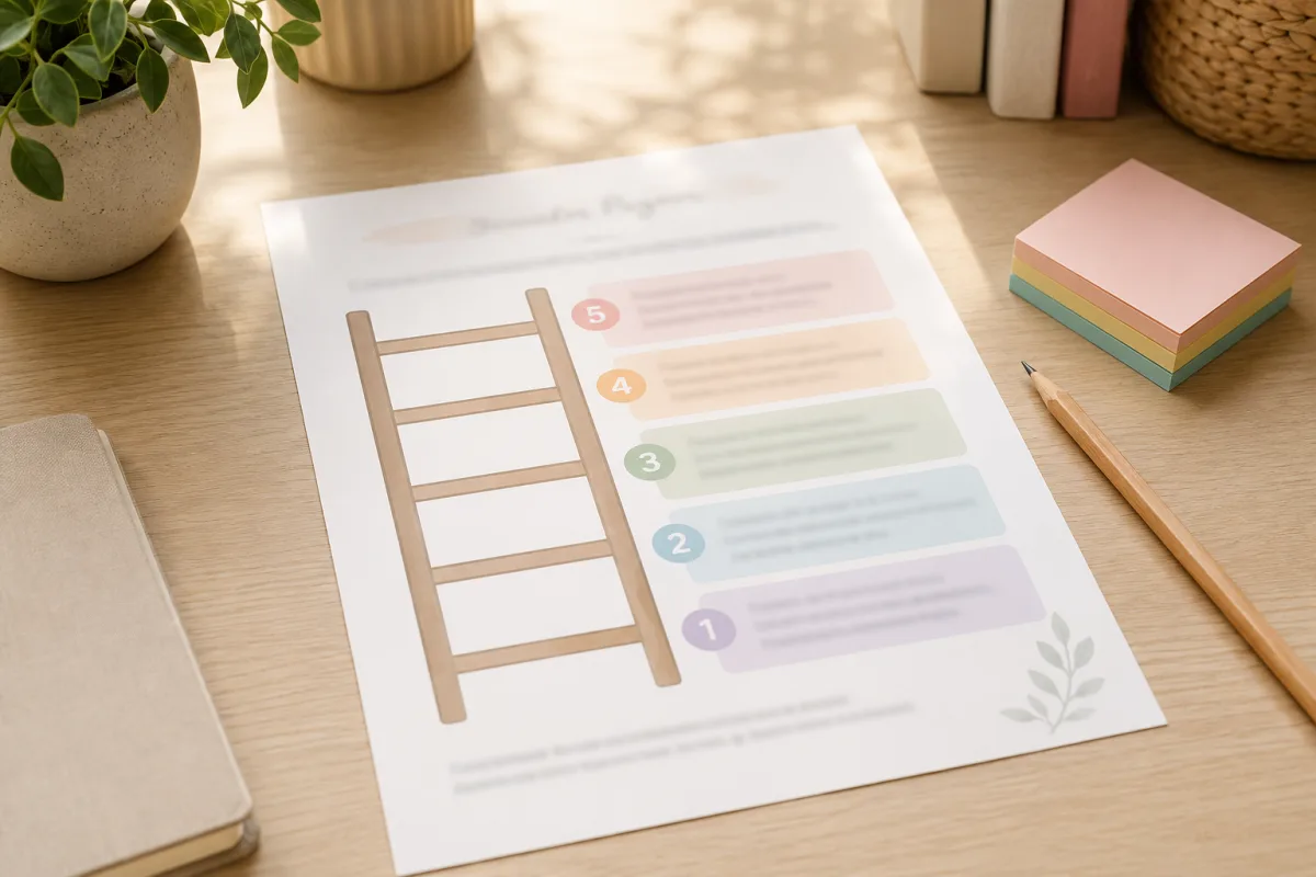 Confidence ladder worksheet