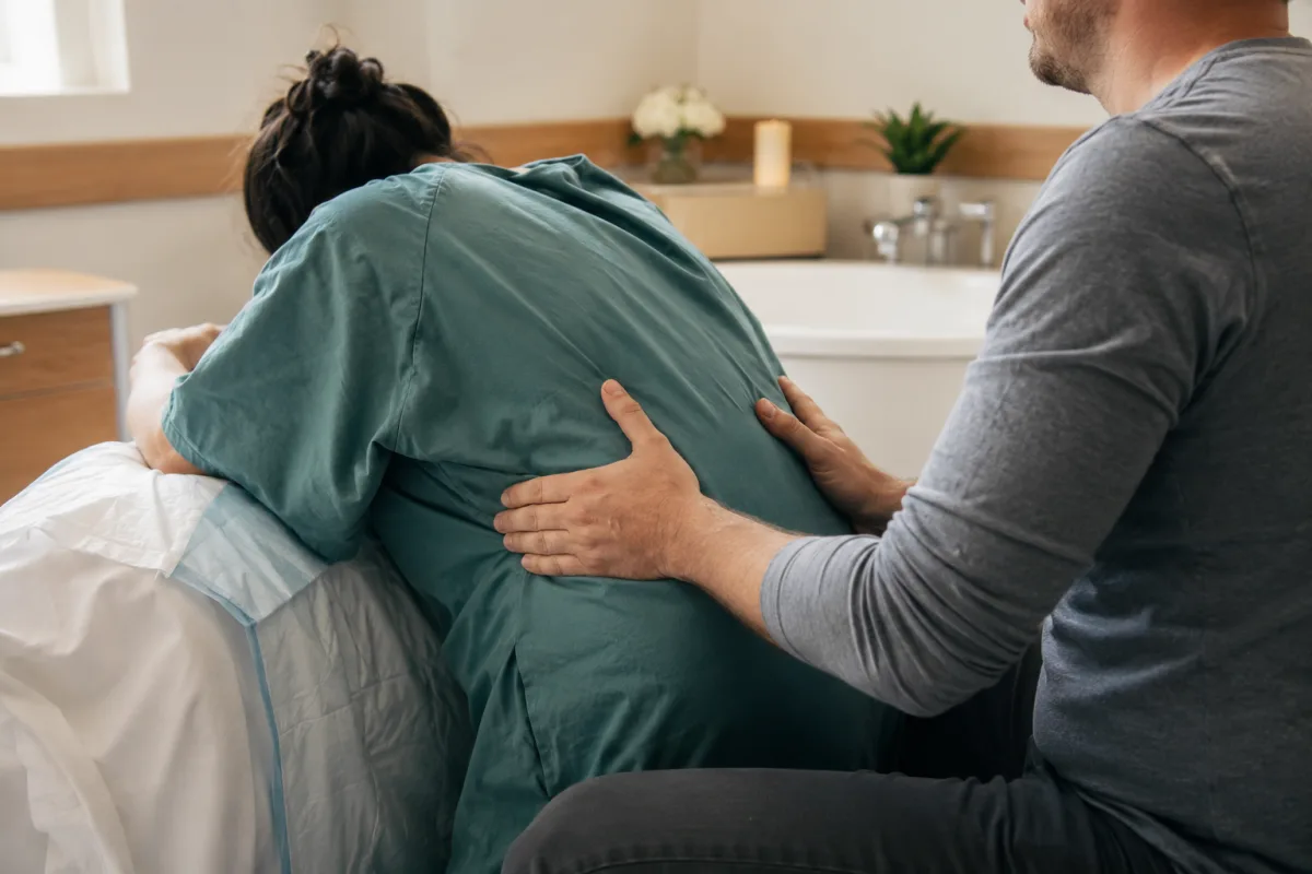 Counterpressure for back labor