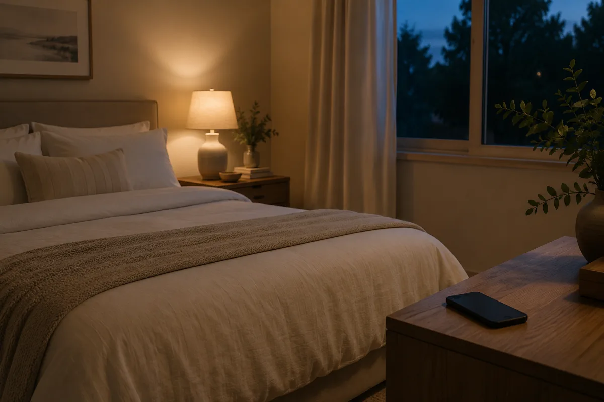 Sleep recovery setup after work stress