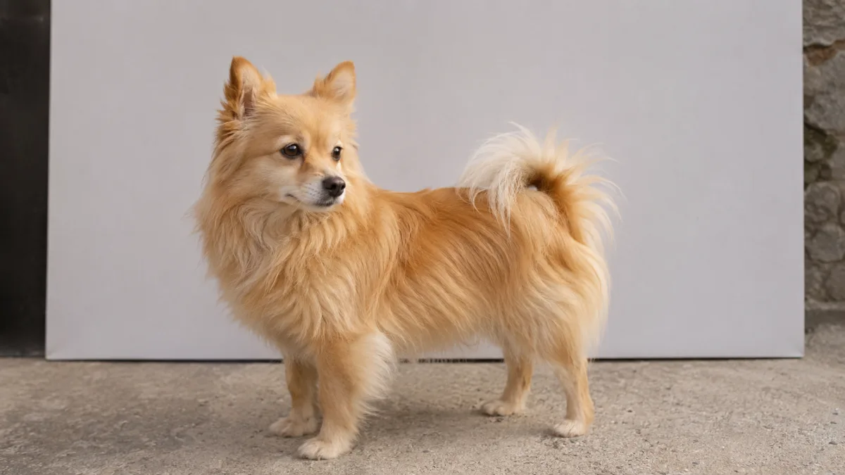 Small spitz dog comparison posture