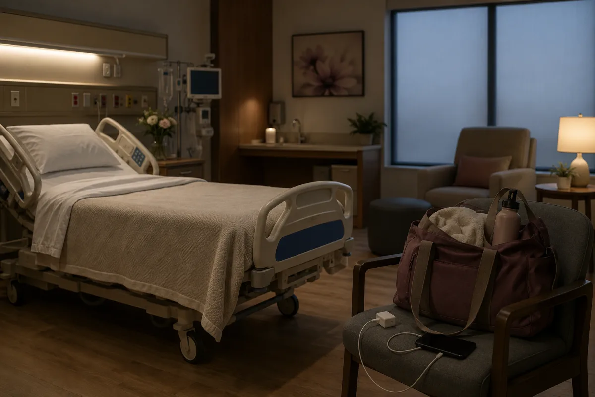 Calm delivery room support setup
