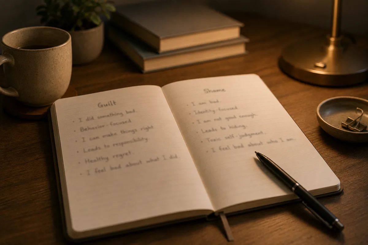 Guilt and shame reflection notes