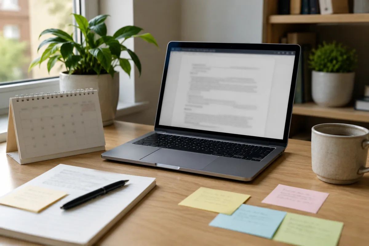 Digital journal template with mood and date fields