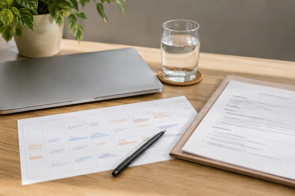 Calendar block for career cushioning tasks