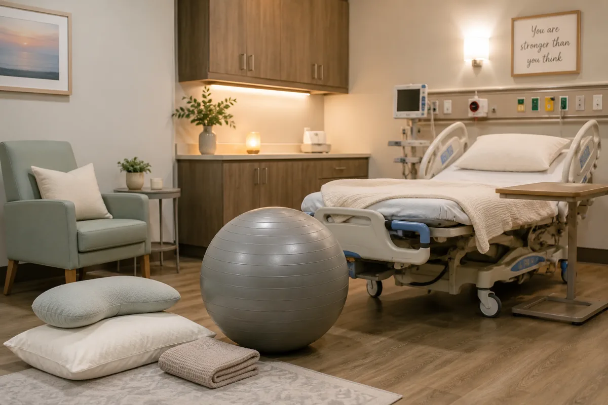 Labor massage position support