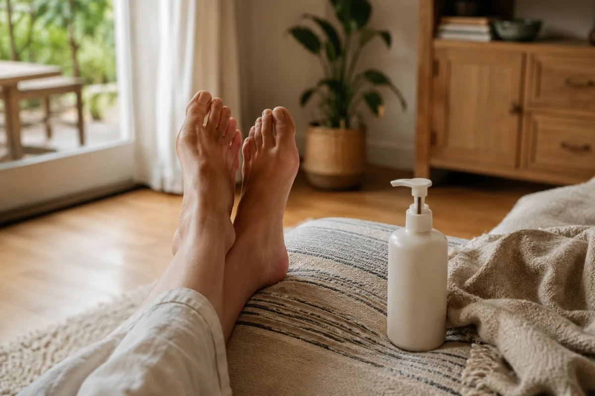 Gentle pregnancy foot massage