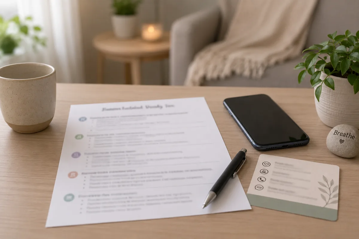 Mental health crisis support notes