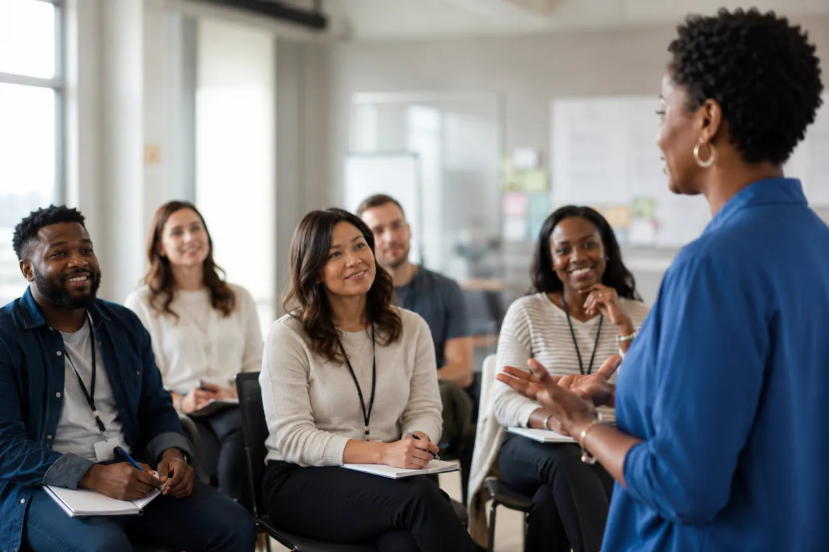 Small group practice for public speaking anxiety