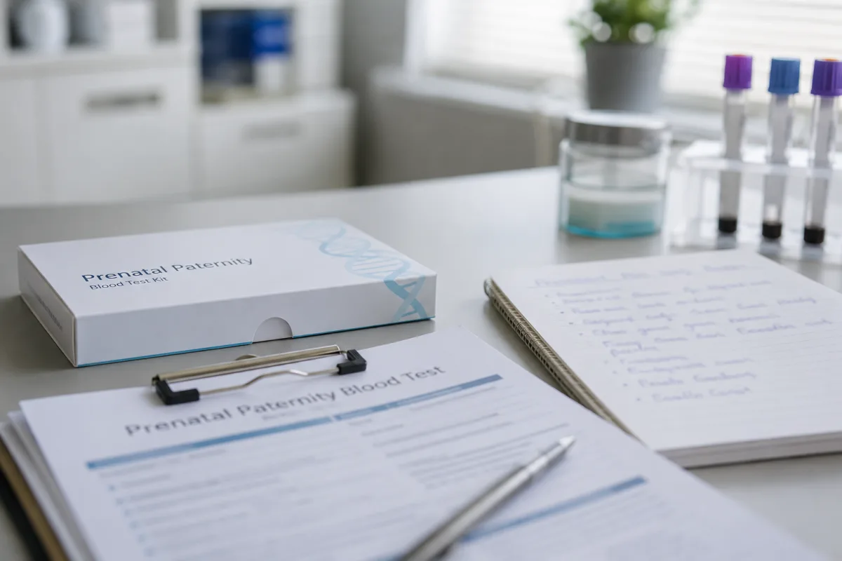 Prenatal paternity blood test notes