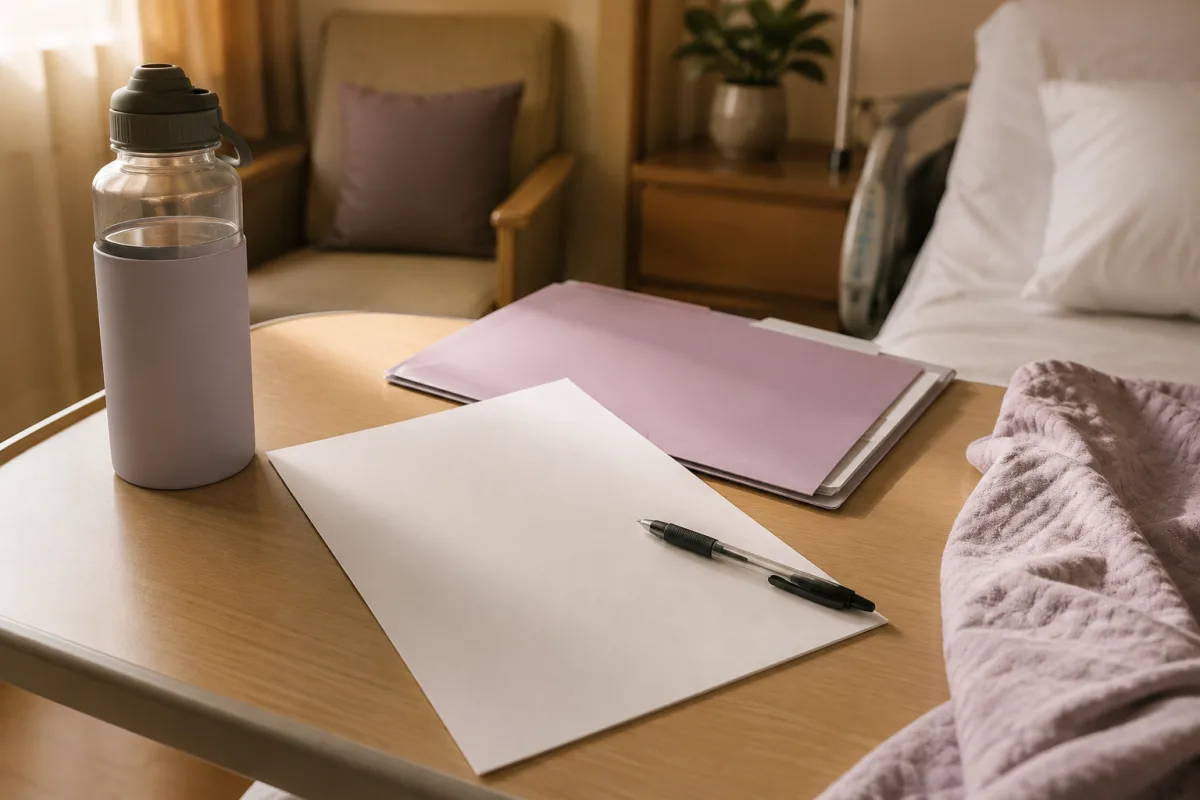 One page birth plan preparation