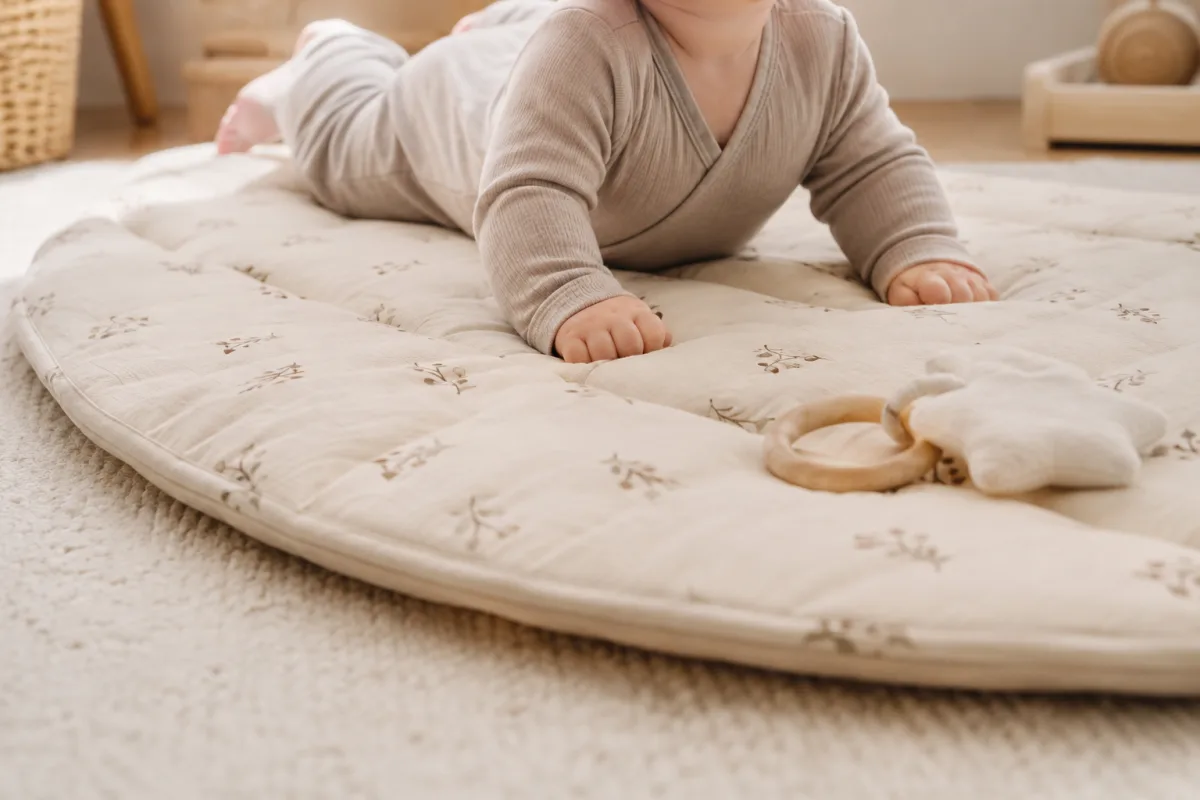 Supervised tummy time for flat head prevention