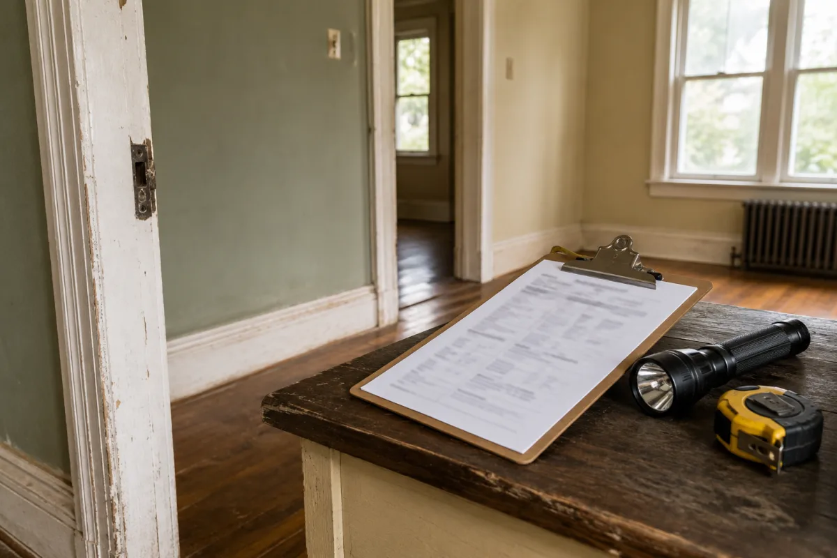 Probate property inspection notes