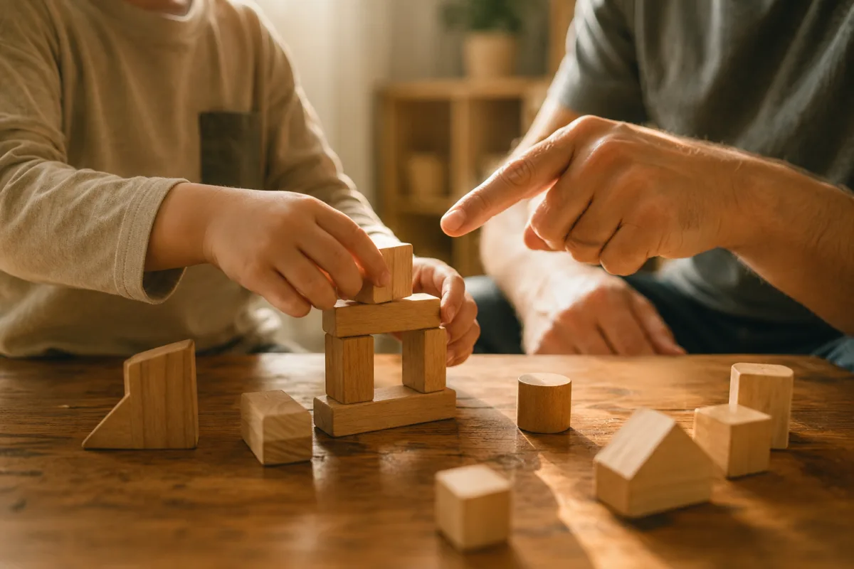 Parent praising child effort