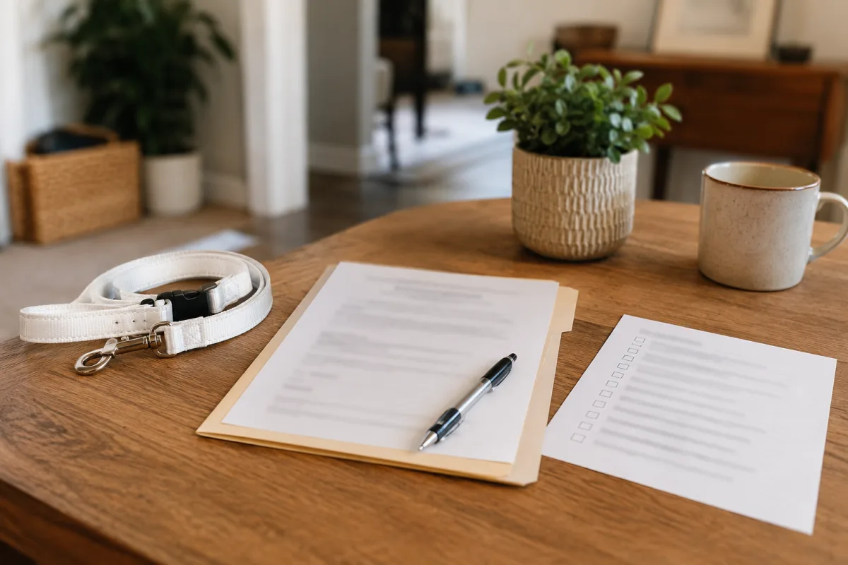 Bichon Frise adoption application and home checklist