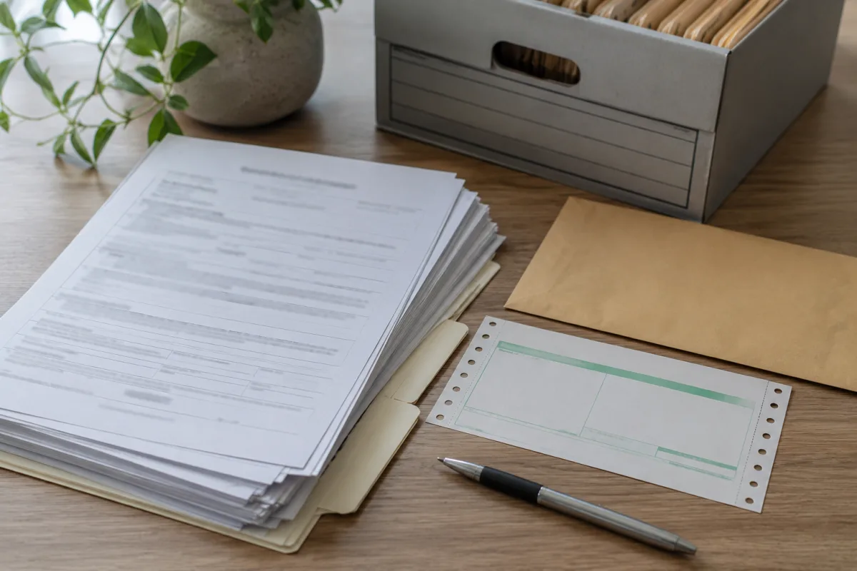 Certified mail receipt and copied revocation documents