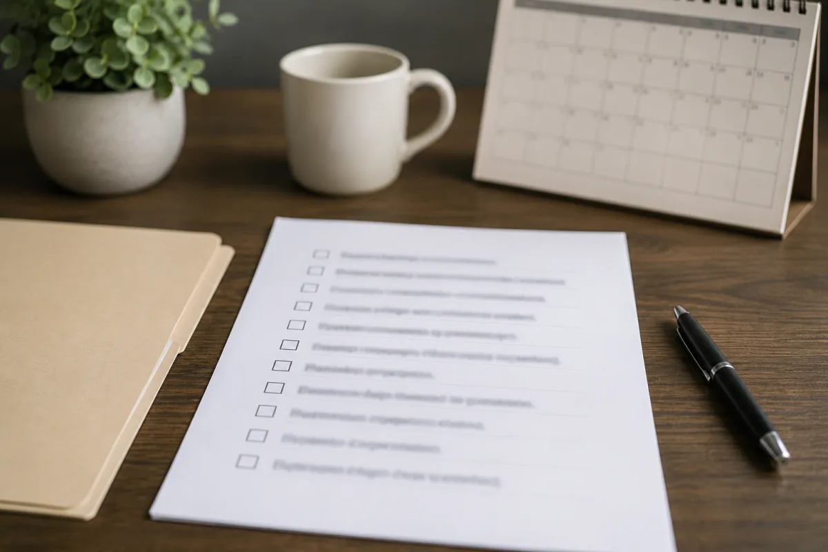 Death certificate request notes and vital records checklist