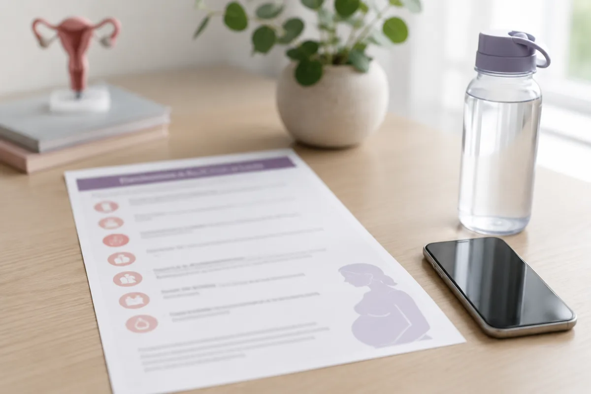Pregnancy exercise warning signs checklist