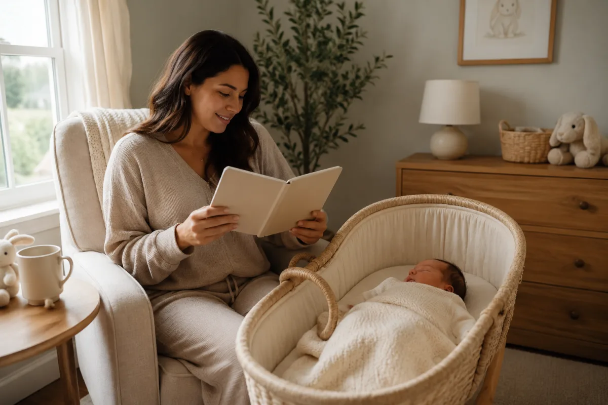 Reading to a newborn