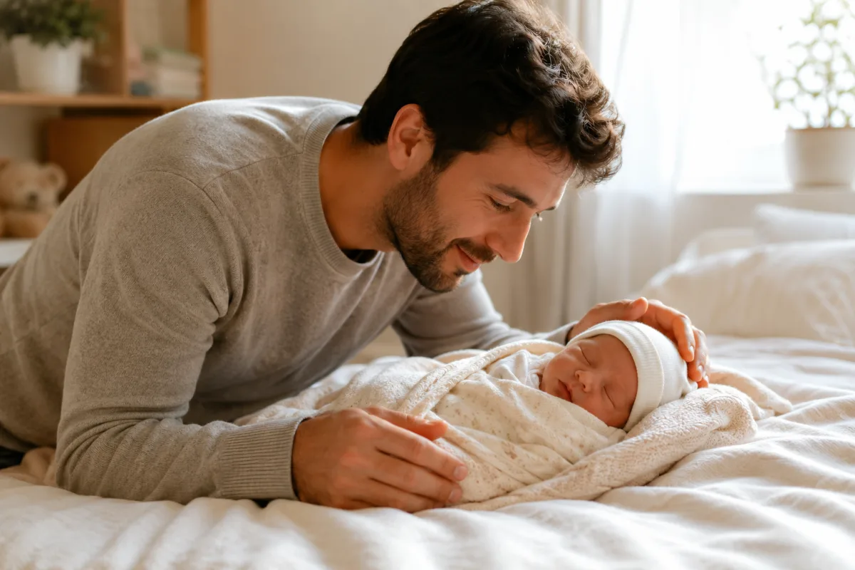 Newborn face time conversation