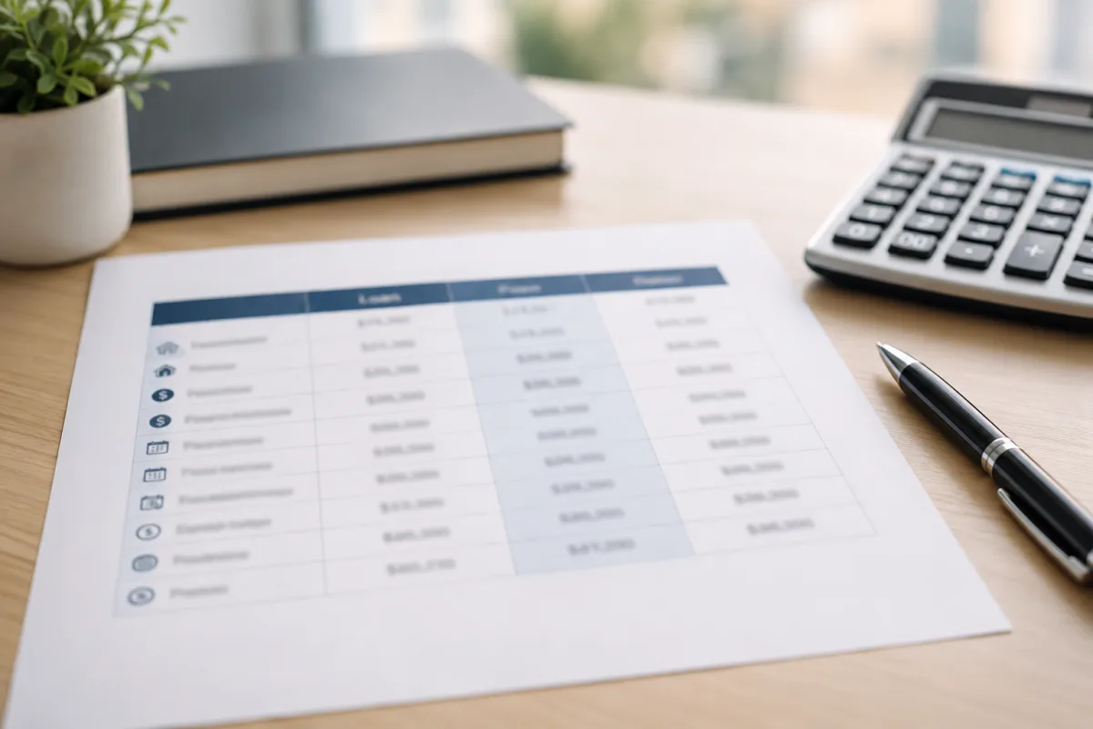 Comparing car loan total cost