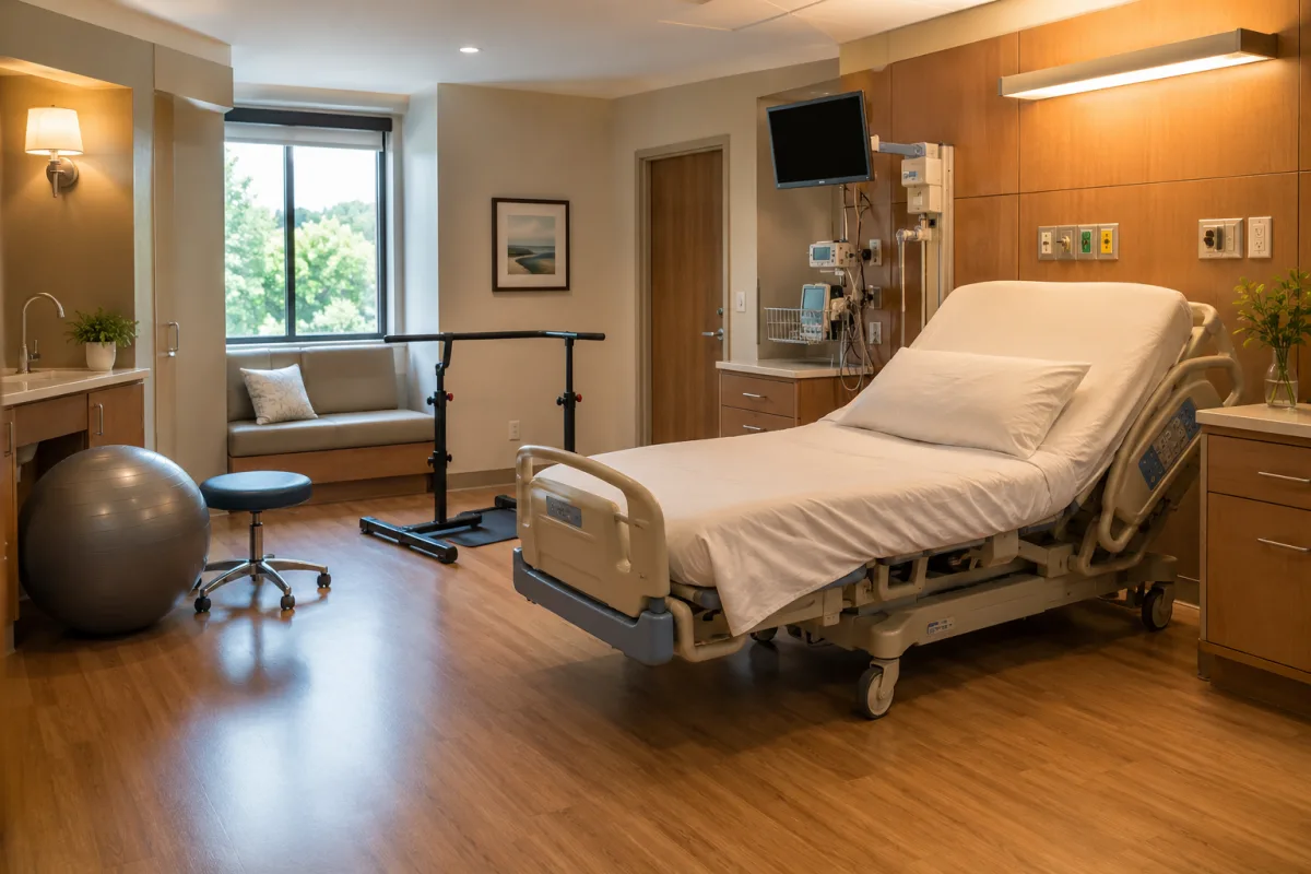 Labor room prepared for movement