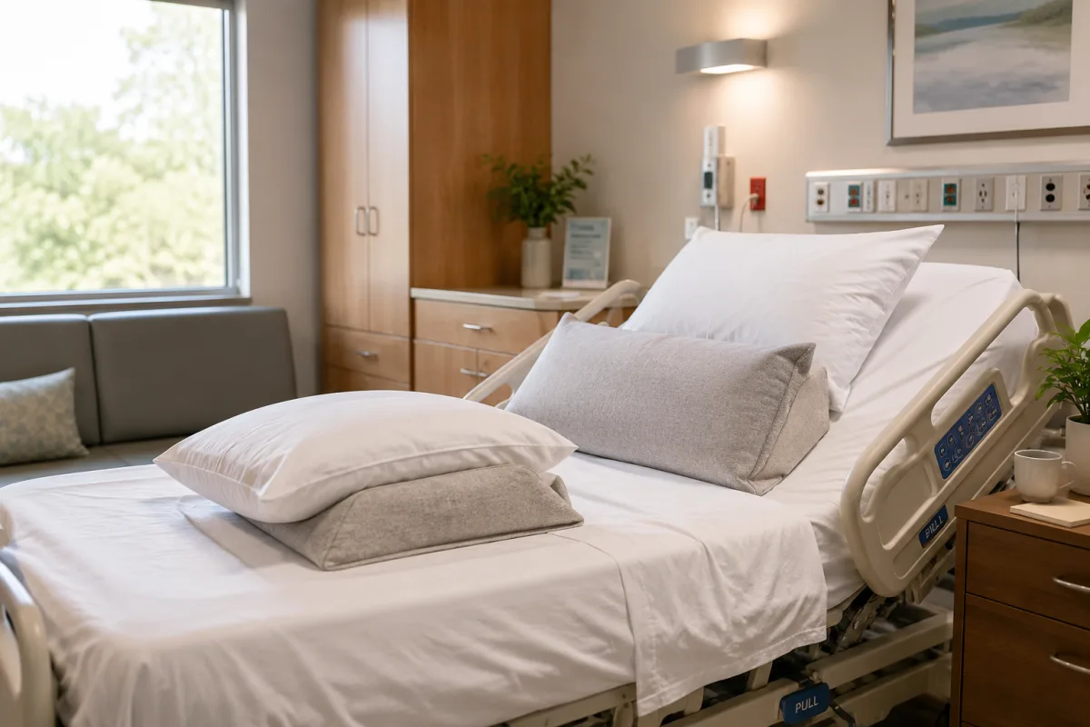 Pillow support for side lying labor