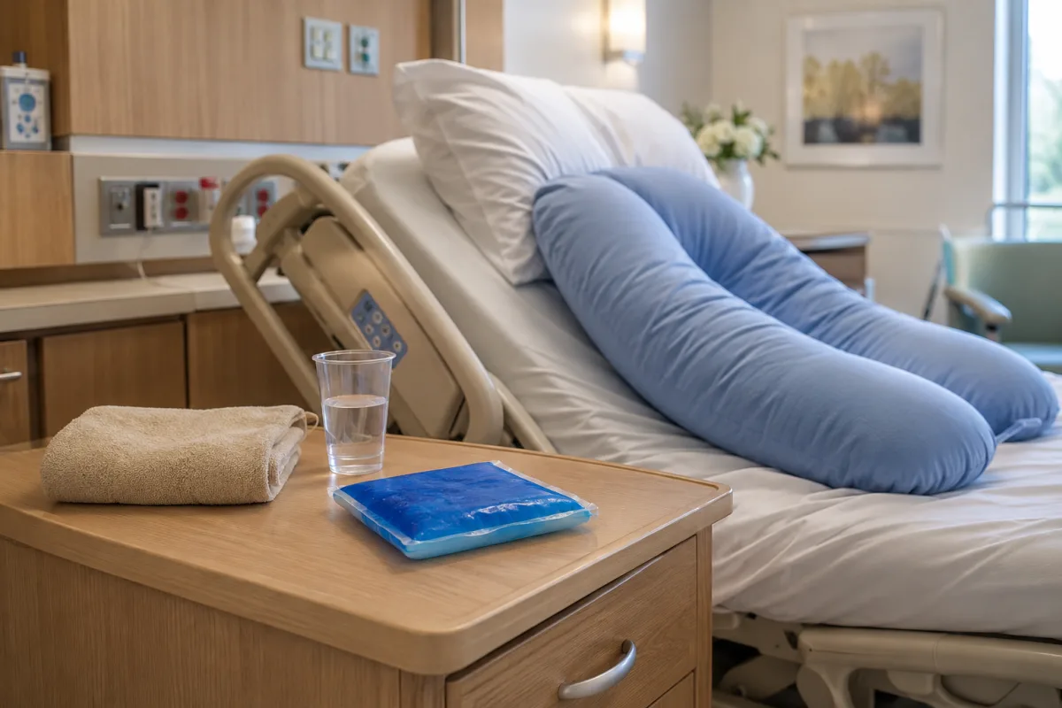 Back comfort in side lying labor