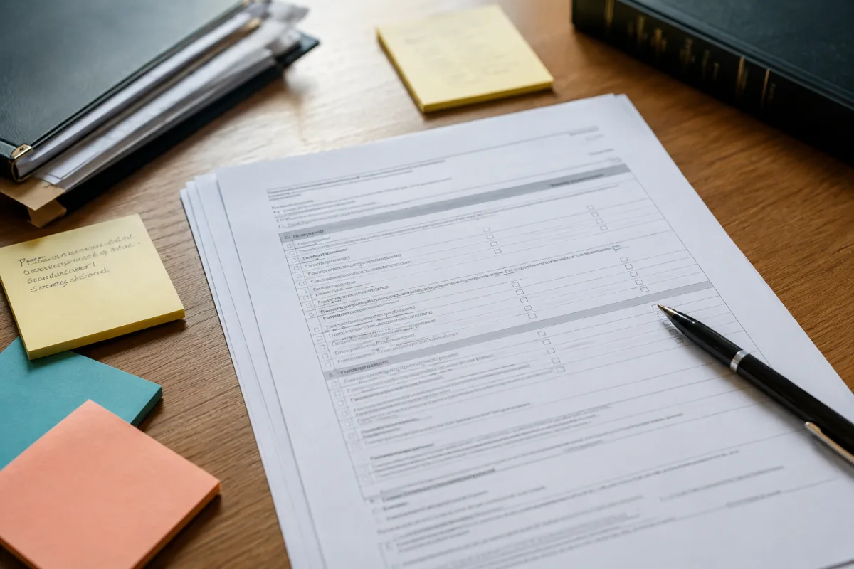 Power of attorney checklist with selected powers