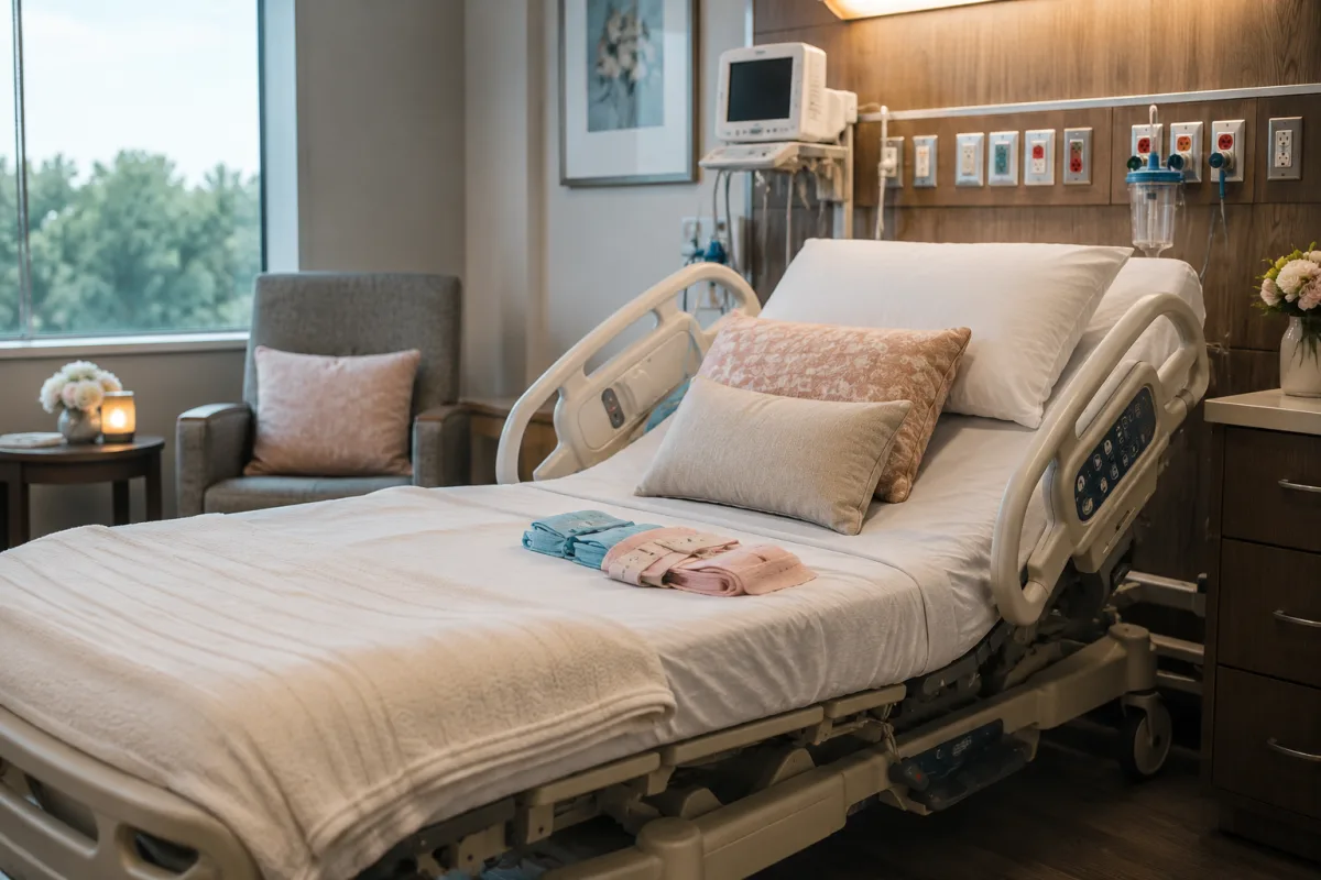Labor bed setup for supported squat with epidural