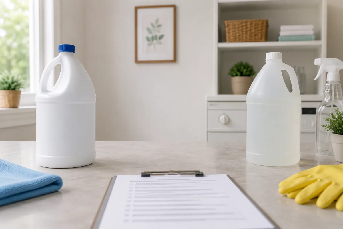 Cleaning products not to mix warning