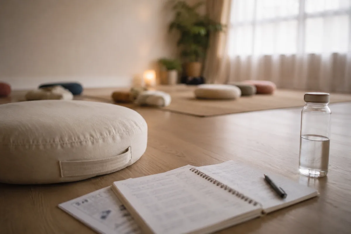 Hypnobirthing practice setup