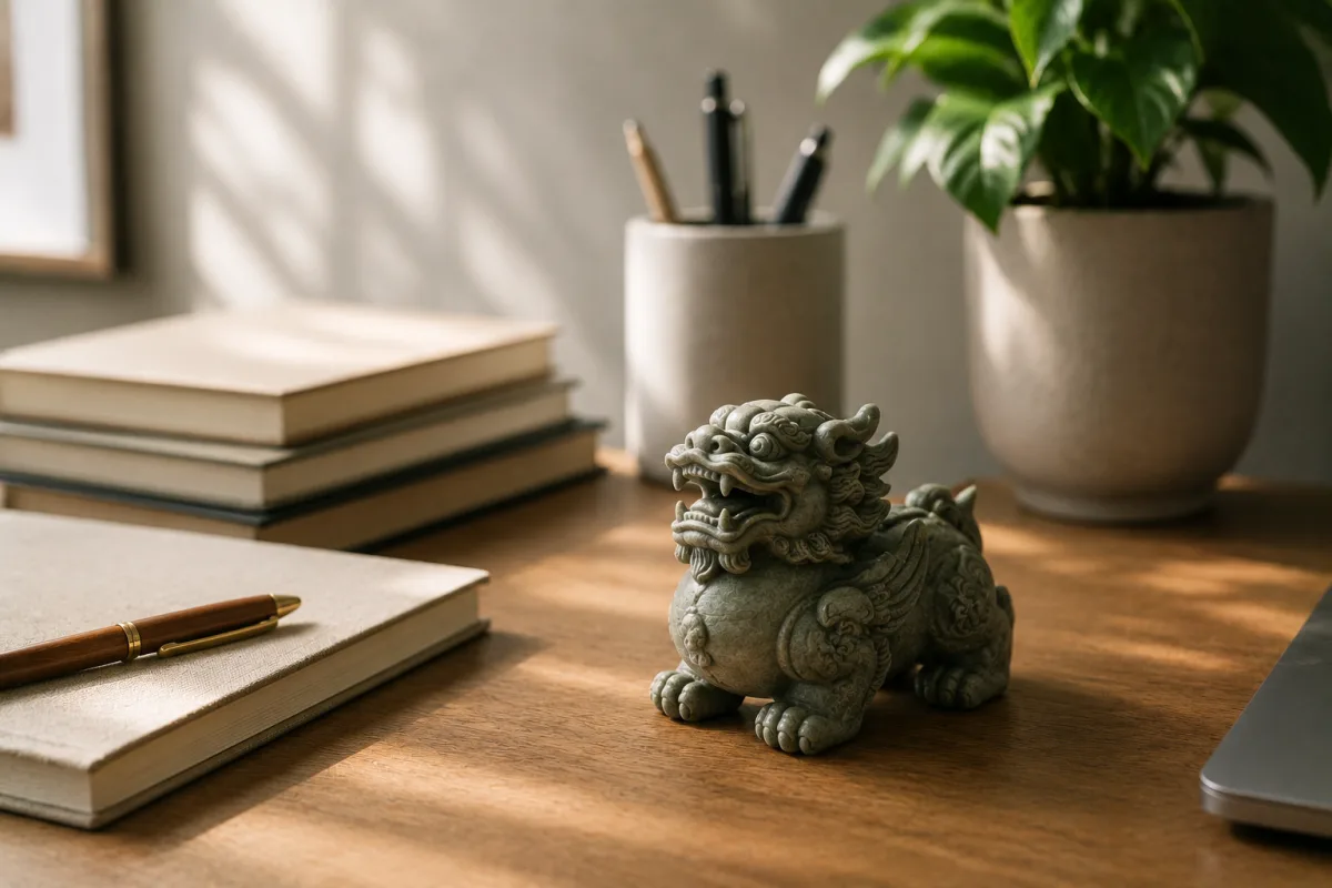 Piyao feng shui desk placement