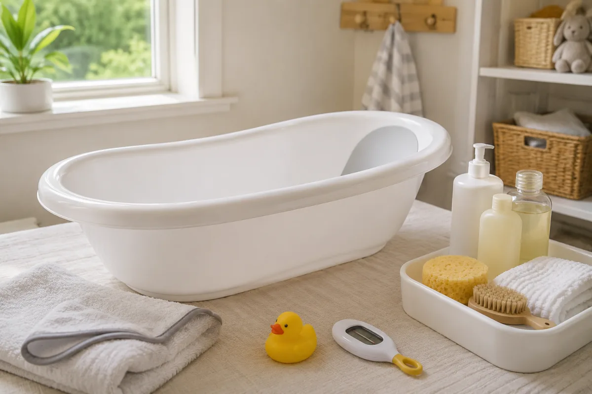 Safe infant bath area