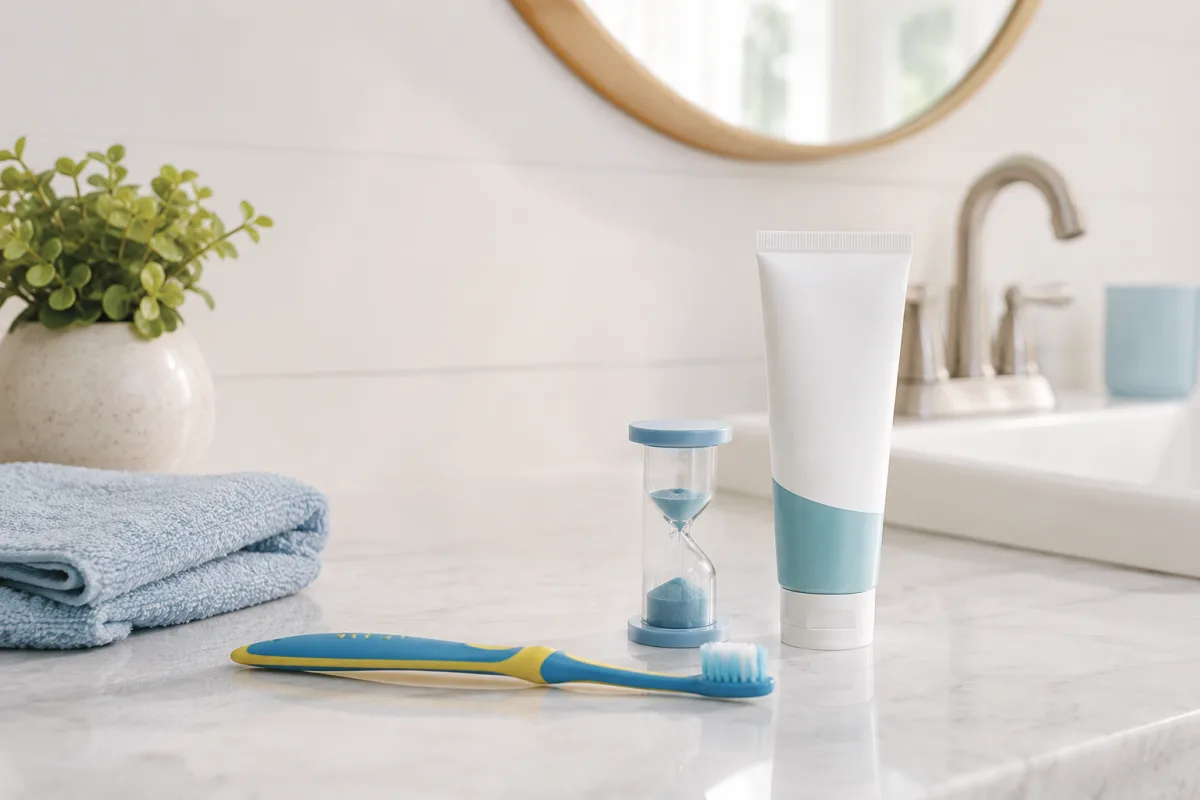 Kids toothbrushing timer activity