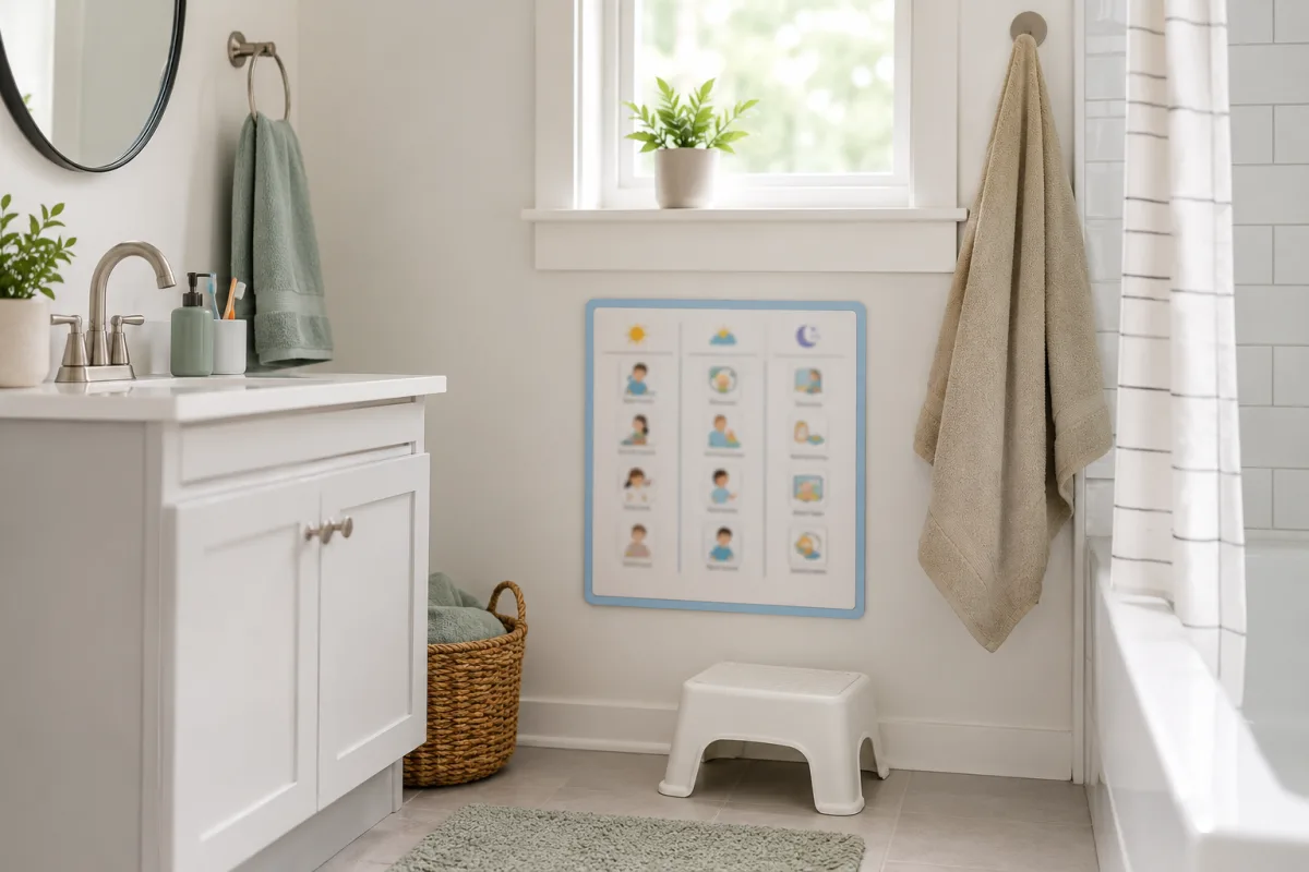 Child hygiene routine chart