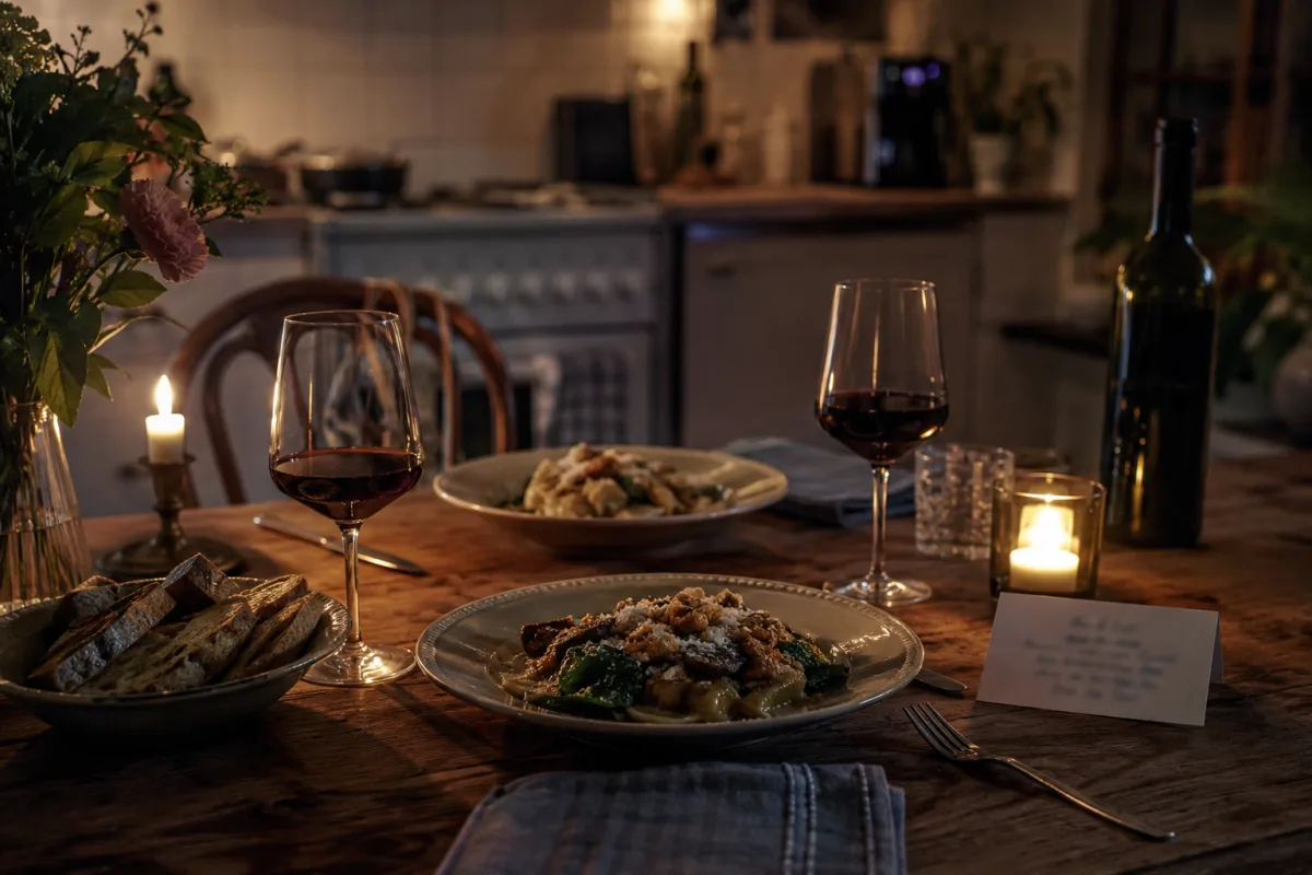 Simple favorite dinner set for a homecoming surprise