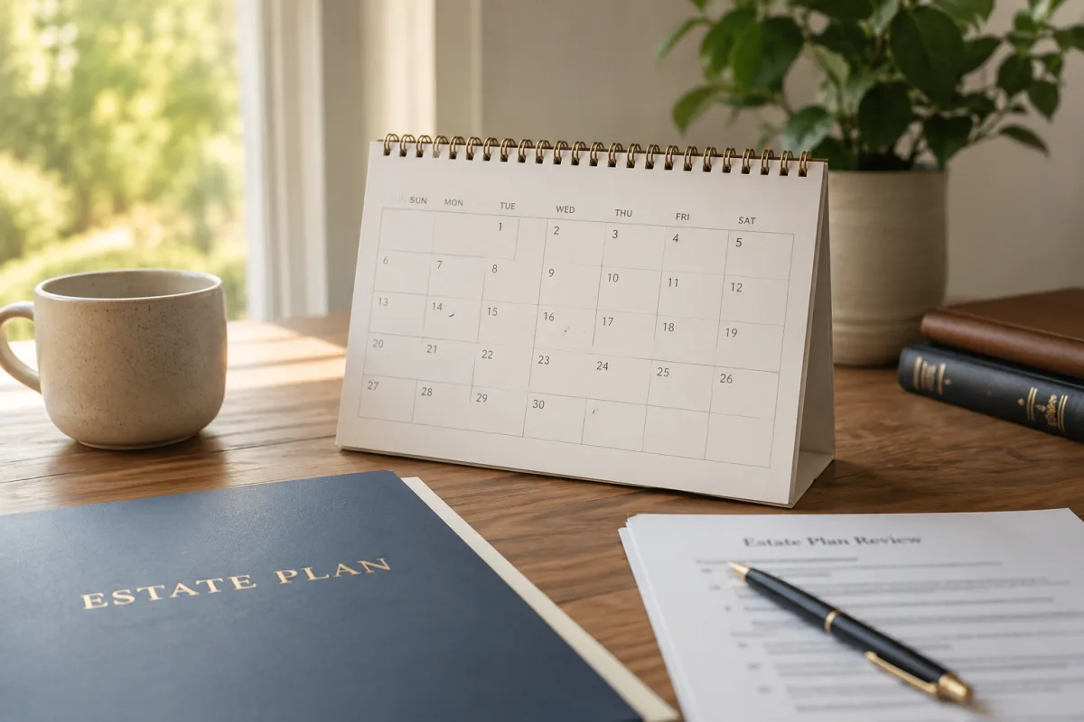 Estate plan review calendar