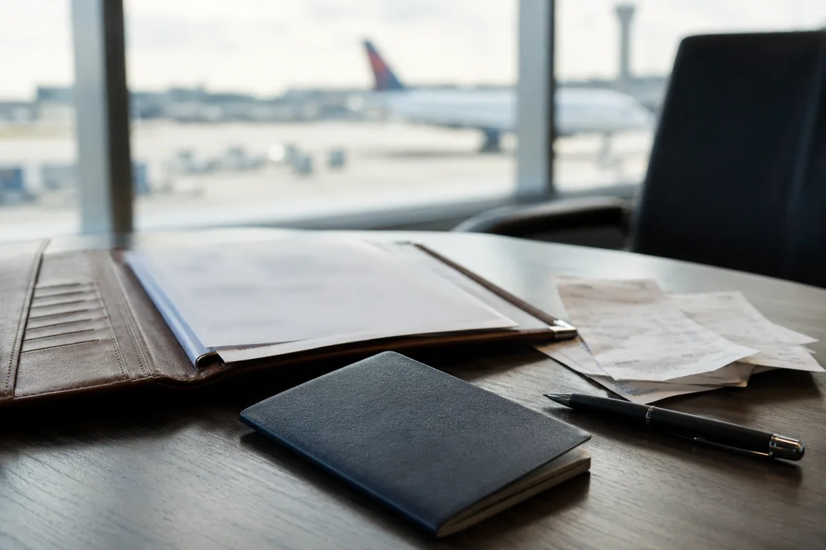 International travel claim folder