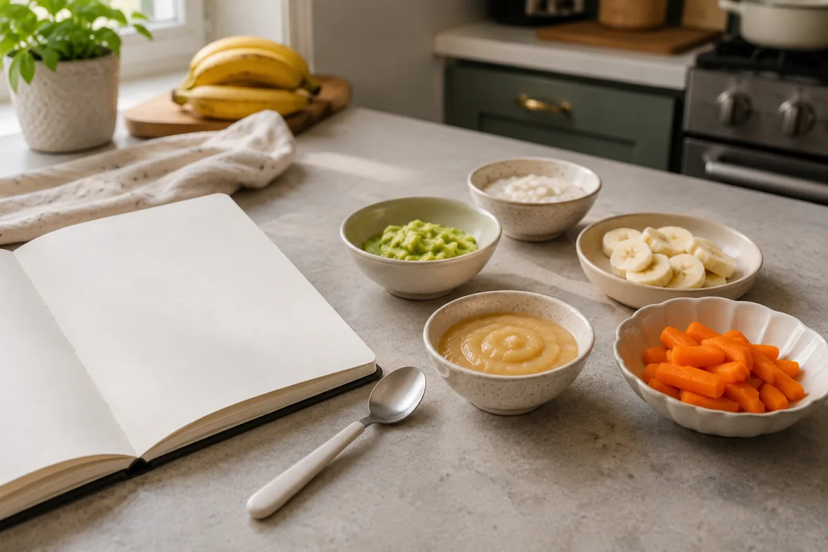 Simple first month solids plan for baby
