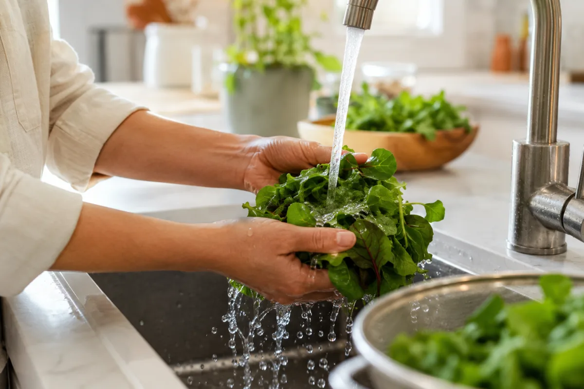 Washing organic produce