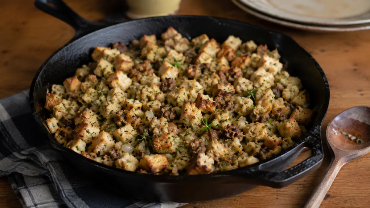 Sausage herb stuffing for Cornish hens